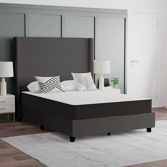 Asteria Premium Comfort Colchón híbrido de resortes interiores firmes de 8