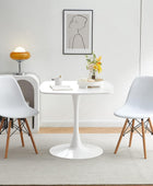 Mesa de comedor cuadrada de tulipán blanco de 31.5 pulgadas, mesa de cocina...