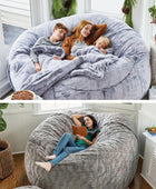 Puf gigante para adultos y niños sin relleno, cómodas sillas redondas Big Joe,...