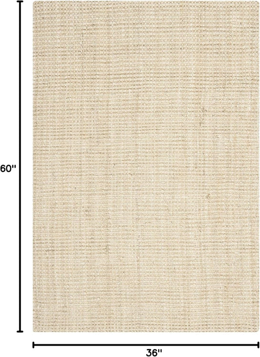 Safavieh colección Natural Fiber - Alfombra decorativa de 3 x 5 pies, marfil,...