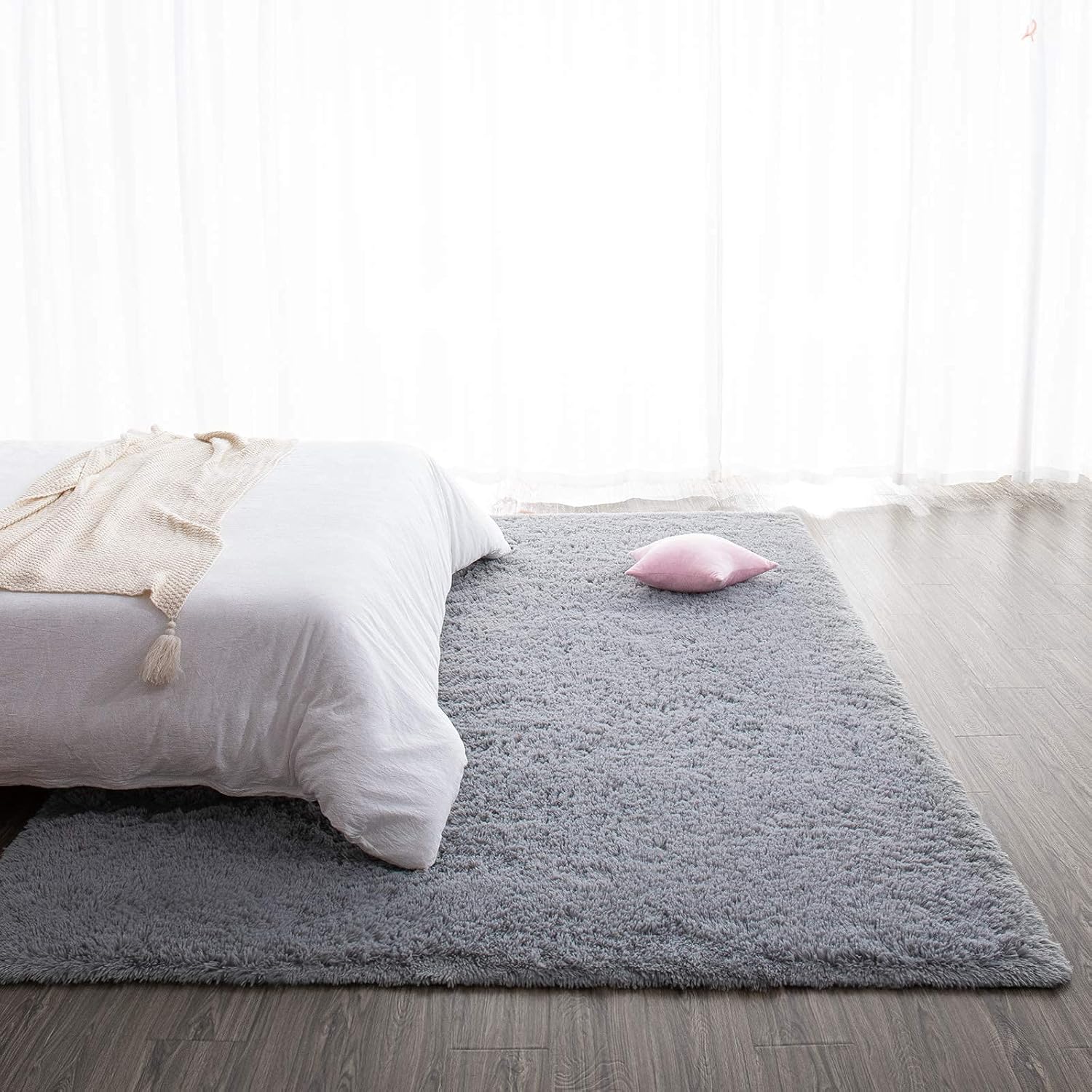 TWINNIS - Alfombras muy suaves de pelo largo para interiores de 6 x 9 pies....