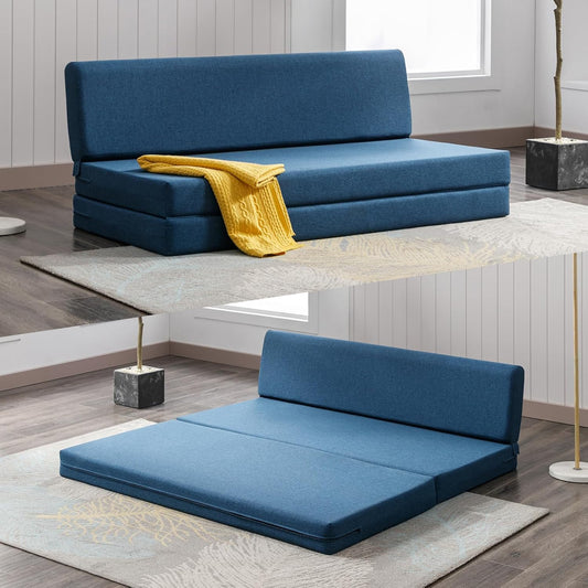 Sofá cama plegable, sofá cama plegable, cama de invitados, colchón de espuma