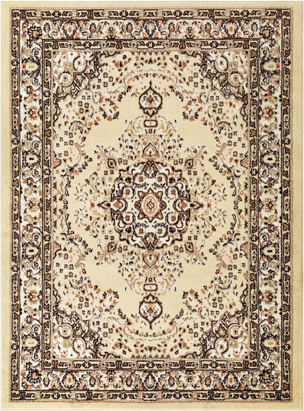Antep Rugs - Alfombra oriental de 5 x 7 con medallón tradicional para interior...