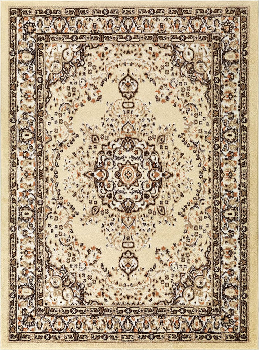 Antep Rugs - Alfombra oriental de 5 x 7 con medallón tradicional para interior...