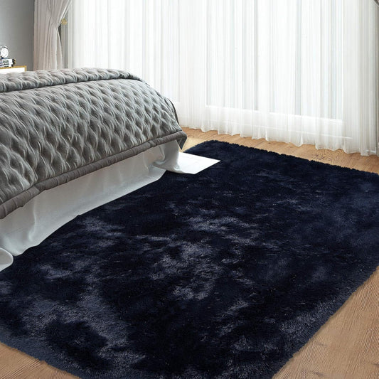 CAROMIO Alfombra de área azul marino para dormitorio, extra grande de 8 x 10...