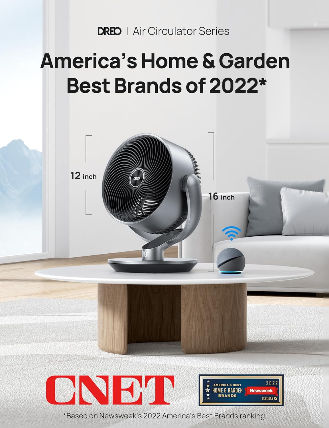 Dreo Ventiladores inteligentes silenciosos de 16 pulgadas y 25 dB para...