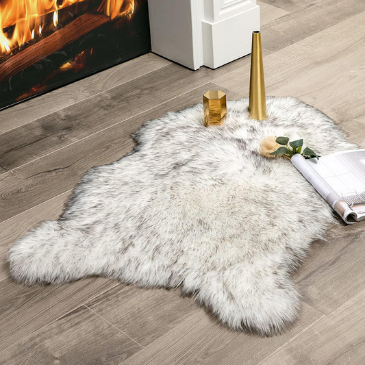 Miulee - Tapete esponjoso, suave y mullido de pelo sintético, alfombra de piel...