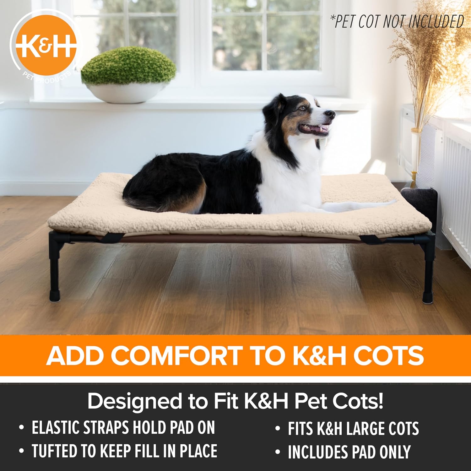 K&H Pet Products Almohadilla para cuna para perro (la cuna se vende por...