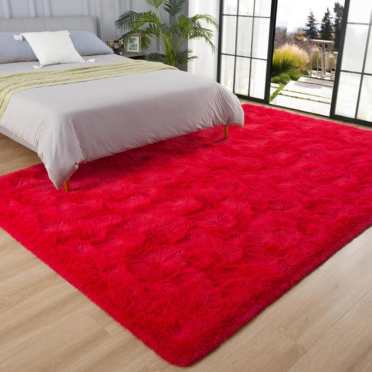 Alfombra suave y esponjosa moderna para dormitorio, sala de estar, lindas y