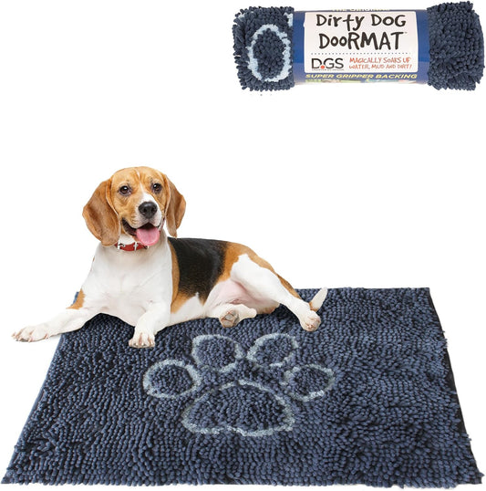 Dog Gone Smart - Felpudo para perro sucio con estampado de patas, ultra...