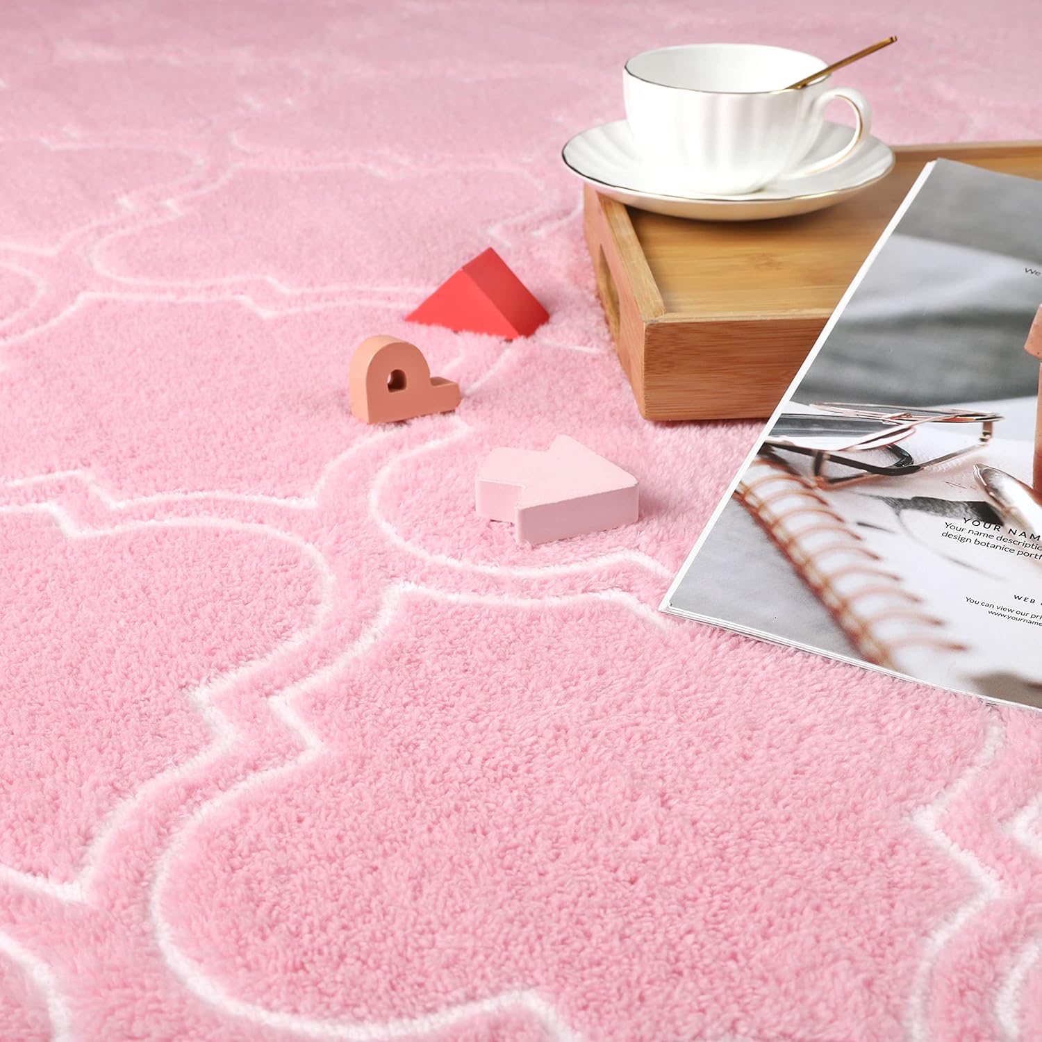 Amearea Alfombra mullida para interiores, alfombras marroquíes suaves con...