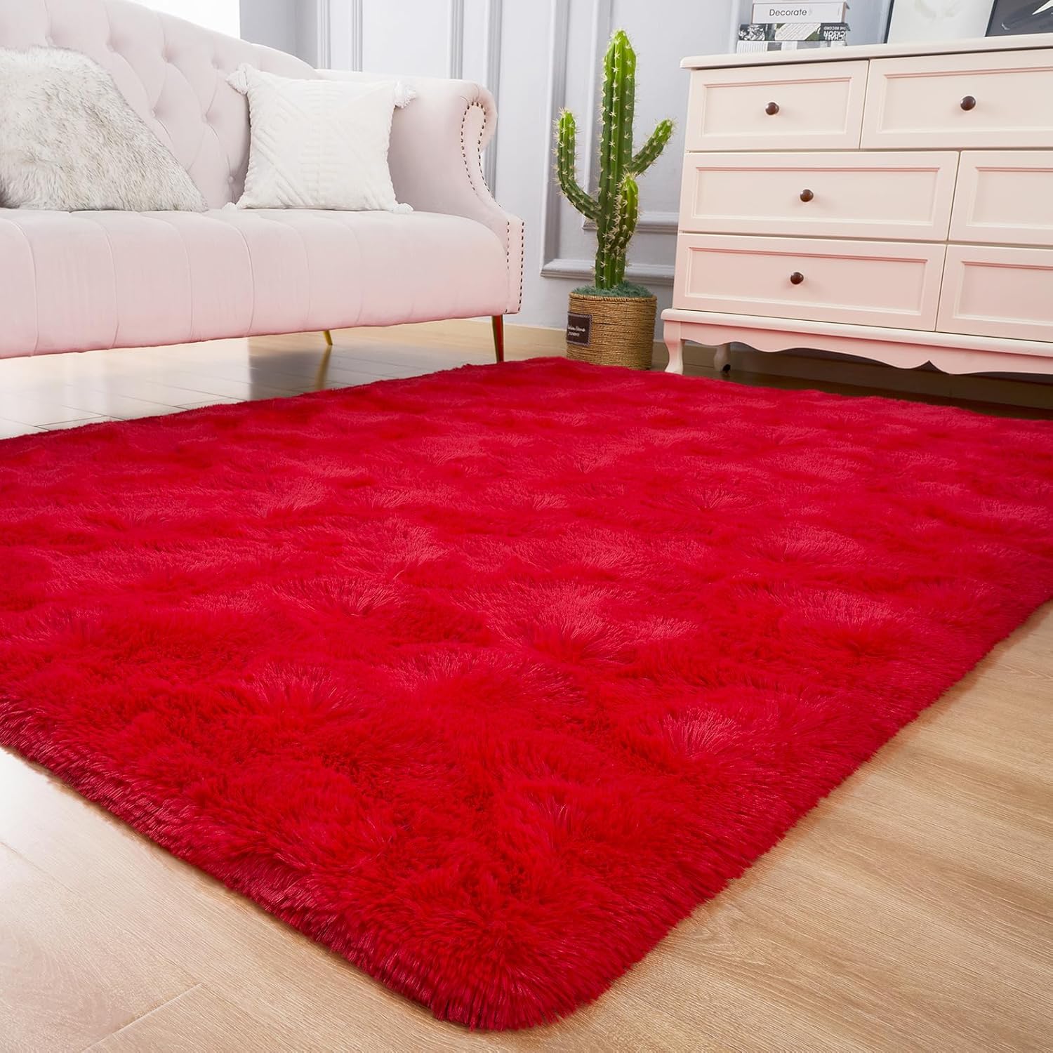 Alfombra suave y esponjosa moderna para dormitorio, sala de estar, lindas y