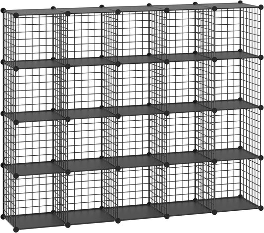 HUBSON Organizador de almacenamiento de cubos de alambre, para libros,...