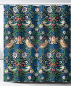 William Morris - Cortina de ducha, diseño de flores vintage en acuarela, juego...