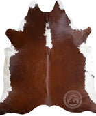 Sunshine Cowhides Hereford - Alfombra de piel de vaca 100% genuina, color rojo,...