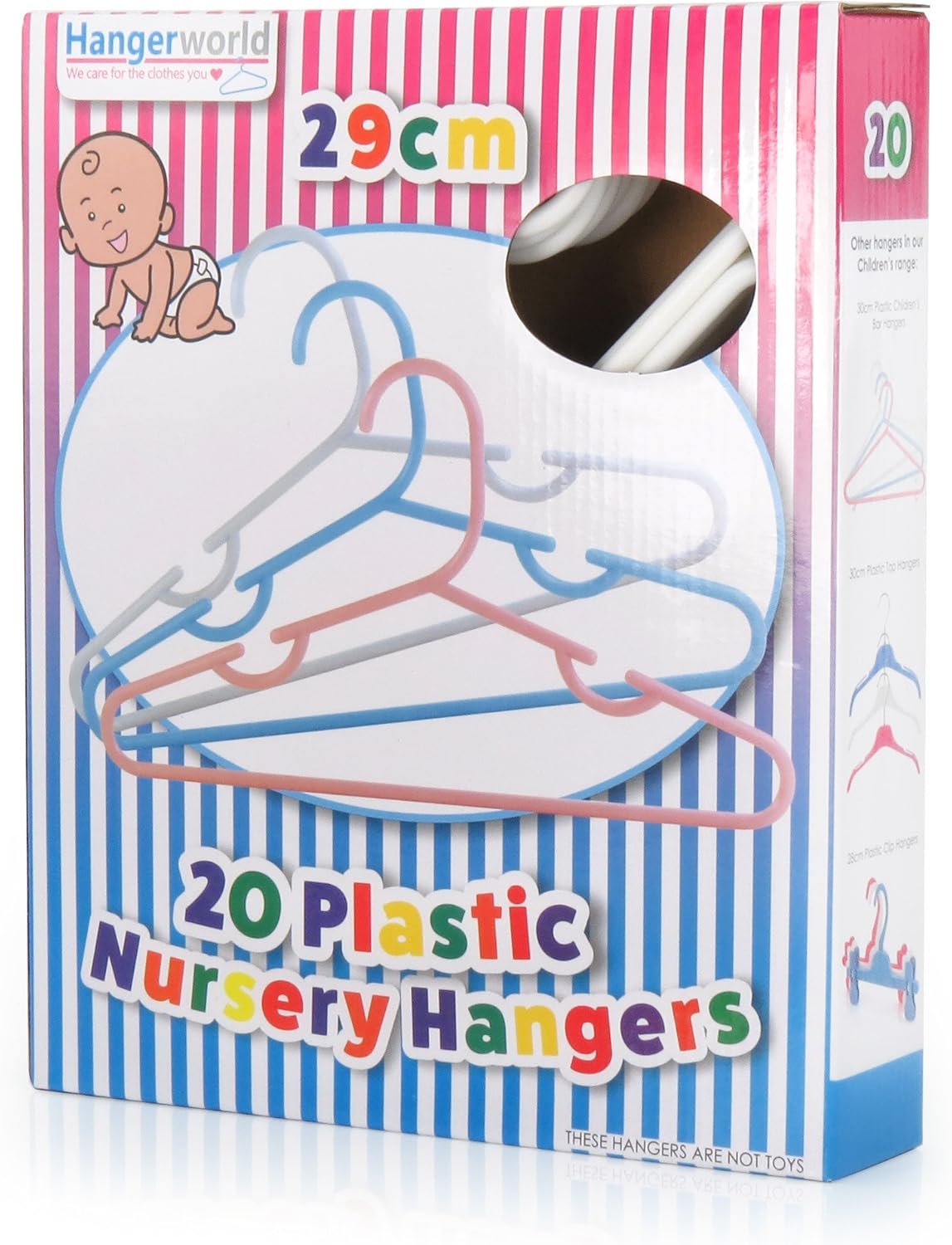 HANGERWORLD Perchas para guardería y armario infantil (20 unidades, color...