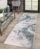 SUPERIOR Alfombra de pasillo para interiores, respaldo de yute, abstracto de...