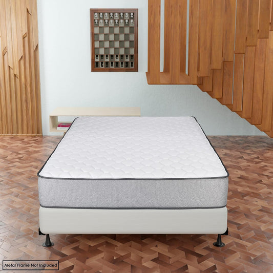 Somier resistente de 8 pulgadas para soporte de colchón, base de madera natural