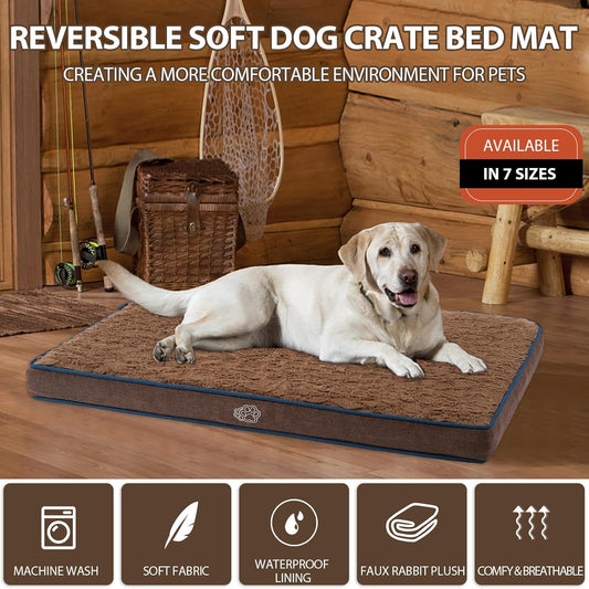 Tapete ortopédico para cama de perro, reversible, cálido y fresco, cama para