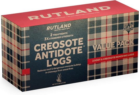 Rutland Creosote Antidote, 3 veces poder de limpieza, troncos de fuego de...