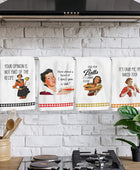 SHIMANY Divertidos toallas de cocina decorativas, juego de 4 paños de cocina...