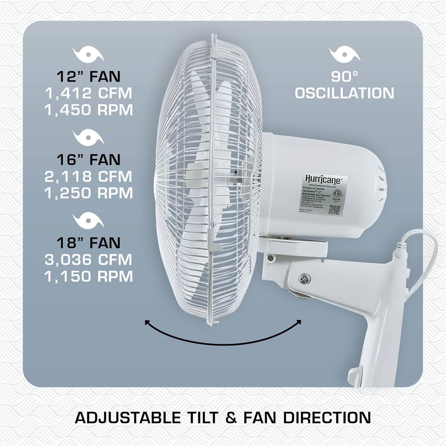 Hurricane- Ventilador , Ventilador de pared