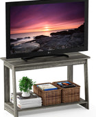 Furinno Beginning - Soporte para TV, color gris roble francés, 15.59 x 35.04 x...