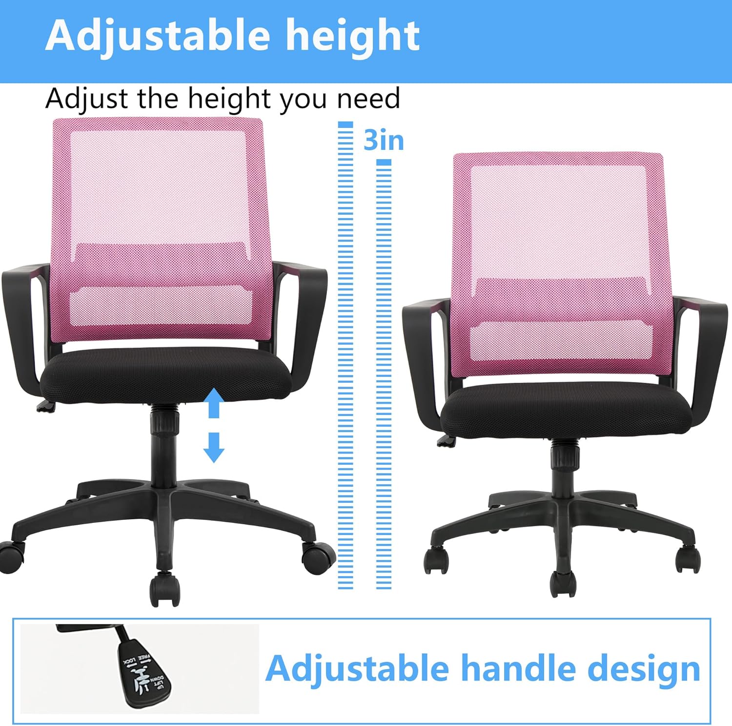 PayLessHere Silla de oficina para computadora, silla ergonómica de malla,...