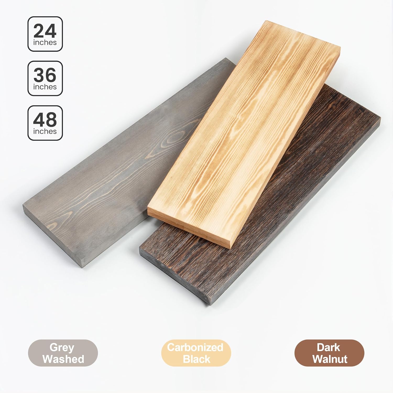 Axeman Estantes flotantes rústicos, estante flotante de madera de 48 pulgadas,...