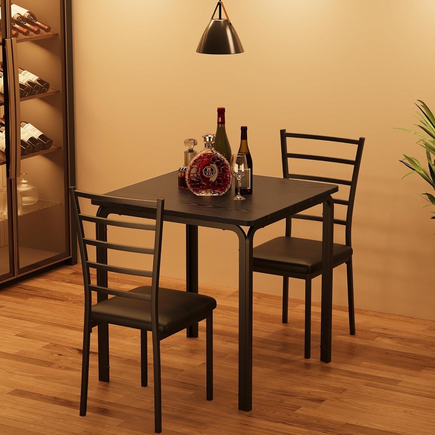 Mesa para 2 Juegos de Cocina y Comedor, 29.1329.1329.93, Negro