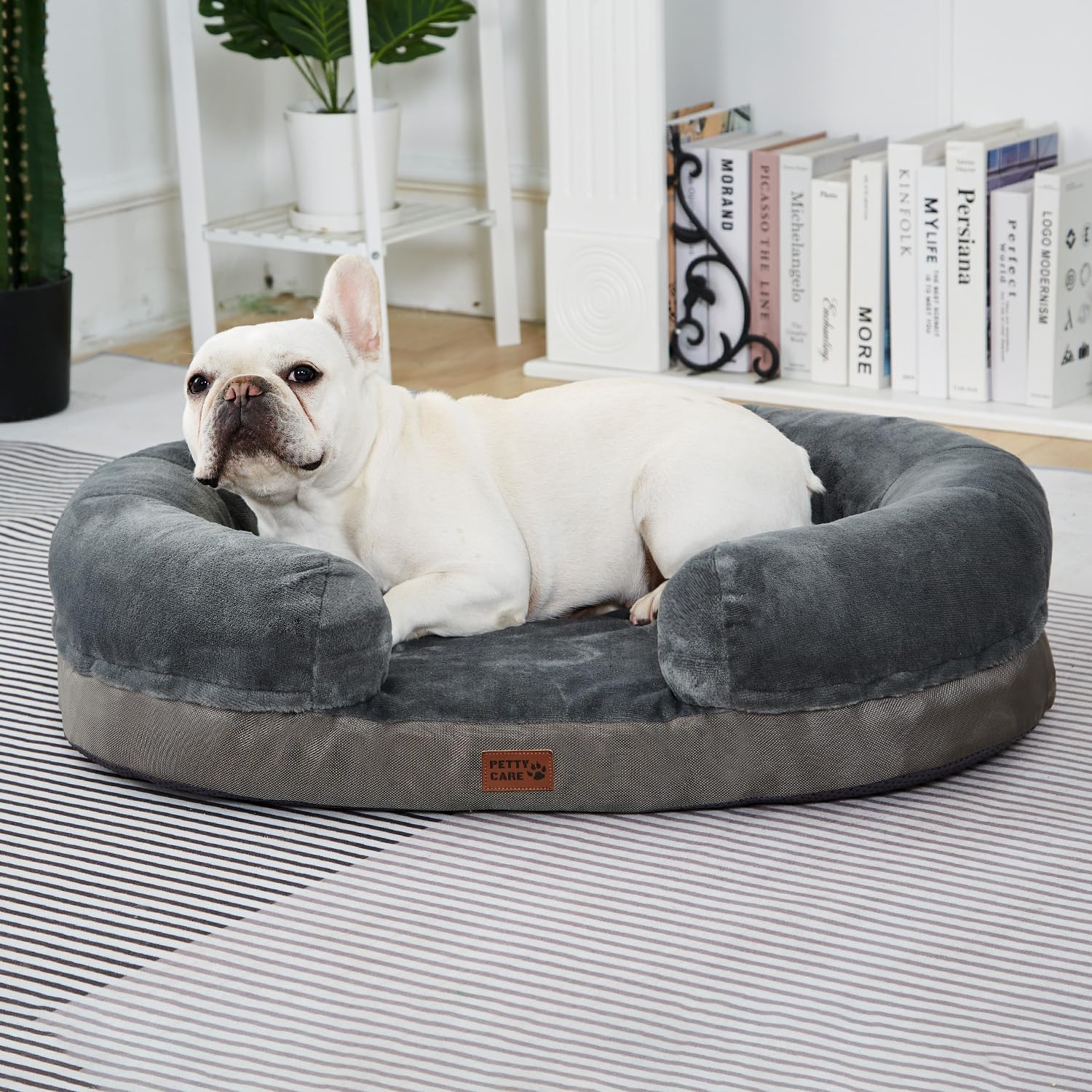 pettycare Cama ortopédica para perros medianos con espuma viscoelástica, cama...