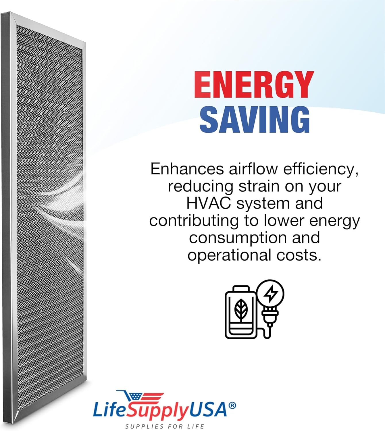 LifeSupplyUSA MERV 8 - Filtro de aire electrostático de 12 x 30 x 1 pulgadas,...