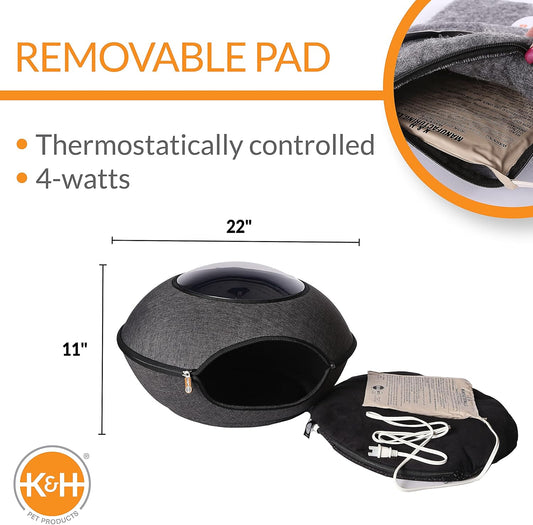 K&H Pet Products Thermo Lookout - Cama térmica para gatos de interior o perros...
