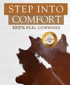 Sunshine Cowhides Hereford - Alfombra de piel de vaca 100% genuina, color rojo,...
