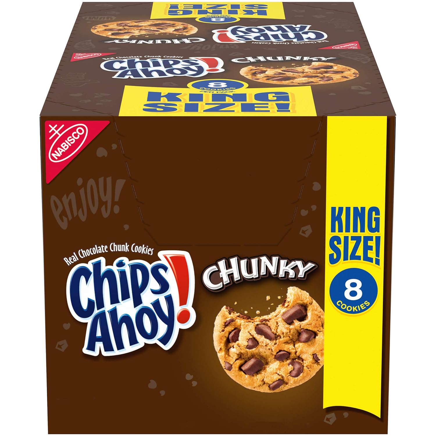 Chips Ahoy! Grueso, tamaño King, galletas, 33.2 onzas (paquete de 8)