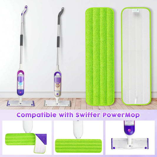 Paquete de 6 almohadillas reutilizables para trapeador compatibles con Swiffer...