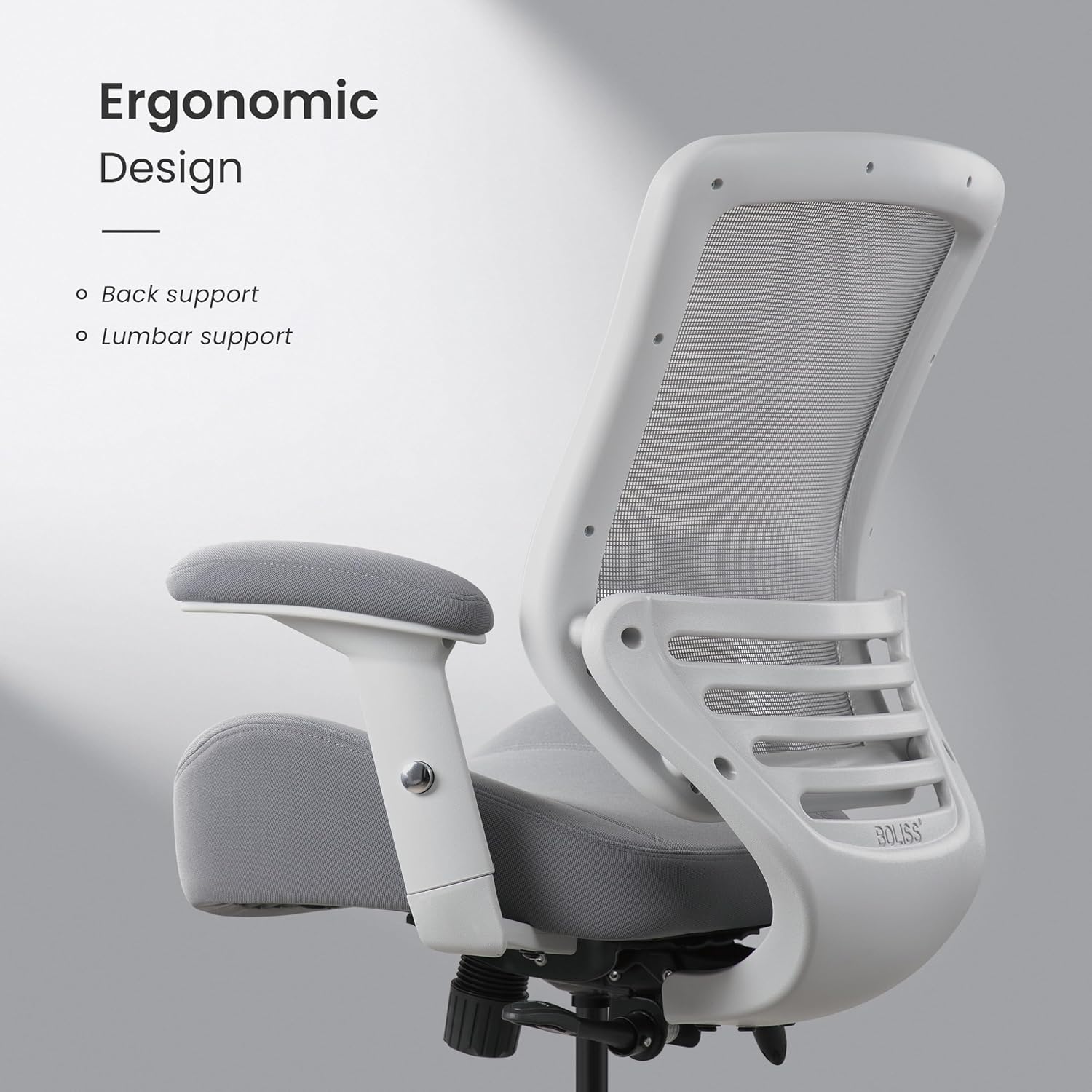 BOLISS Silla ergonómica de malla para computadora de 400 libras, silla de...