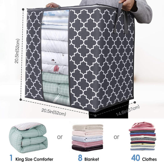 WISELIFE - Bolsas grandes de almacenamiento 3 paquetes100 litros Organizador de...