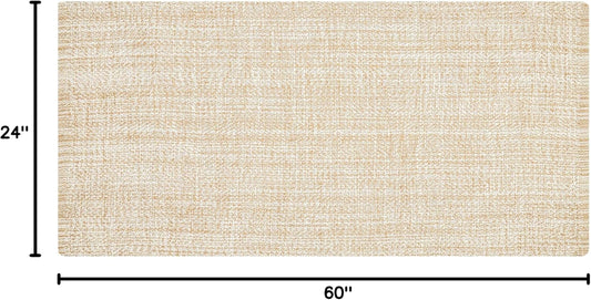 Alfombra de pasillo de 2 x 5 pies  Alfombra rústica de algodón lavable para...