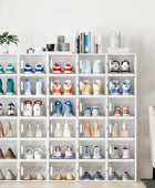 Almacenamiento de zapatos, paquete de 12 organizadores de zapatos grandes para...