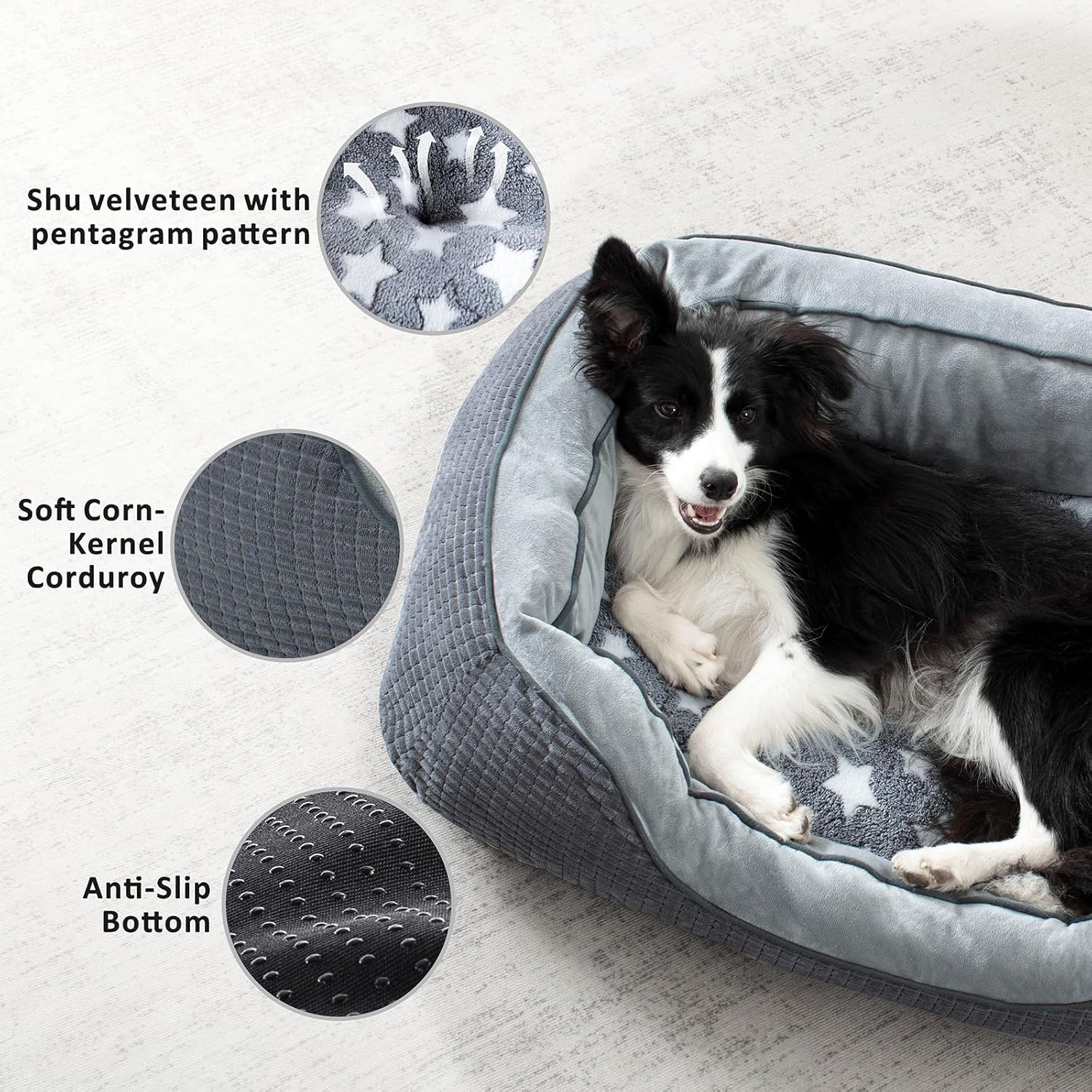 SIWA MARY Camas para perros pequeños y gatos, sofá cama lavable para perros con...