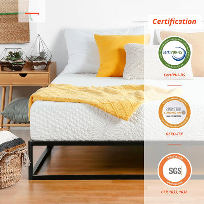 PrimaSleep Colchón matrimonial de espuma viscoelástica de gel de 6 pulgadas,