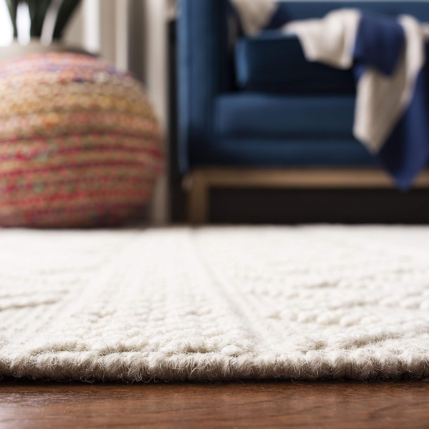 SAFAVIEH Vermont Collection VRM211A - Alfombra cuadrada de 7 pies hecha a mano...