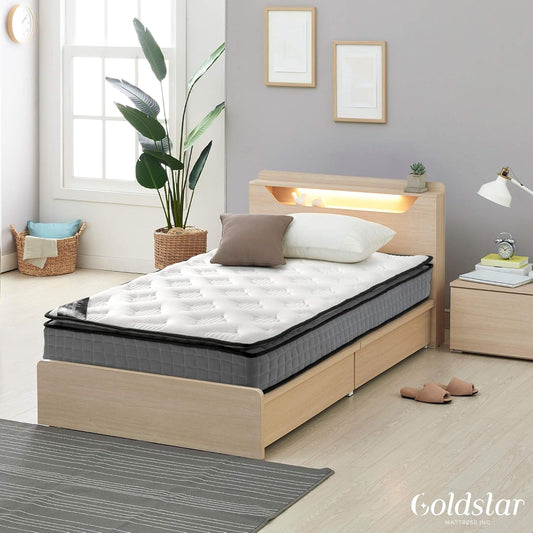 Goldstar Colchón de espuma con parte superior de almohada de 9 pulgadas,
