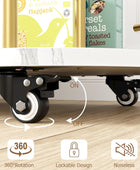 GAOMON Carrito de barra de oro, carritos de barra de 3 niveles para el hogar,...