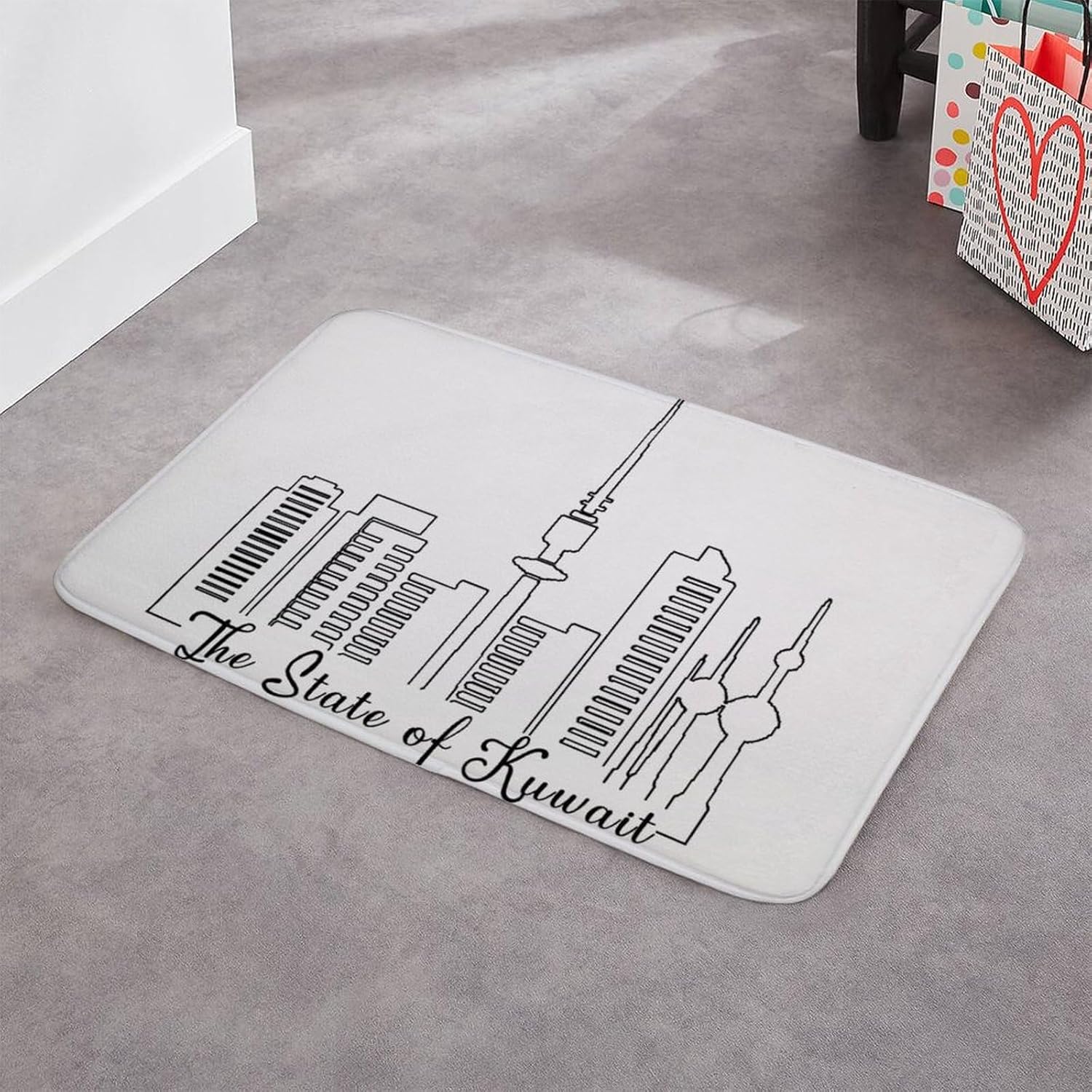 Alfombras antideslizantes de 20 x 32 pulgadas para piso, diseño de ciudad de...