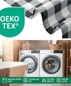 Biscaynebay - Cortinas de tela texturizada a cuadros para baño