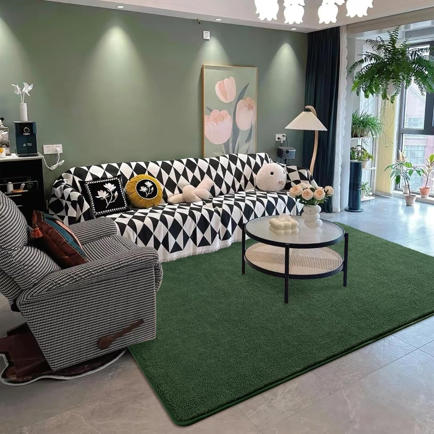 DweIke Alfombras grandes y modernas para dormitorio, sala de estar, alfombras...