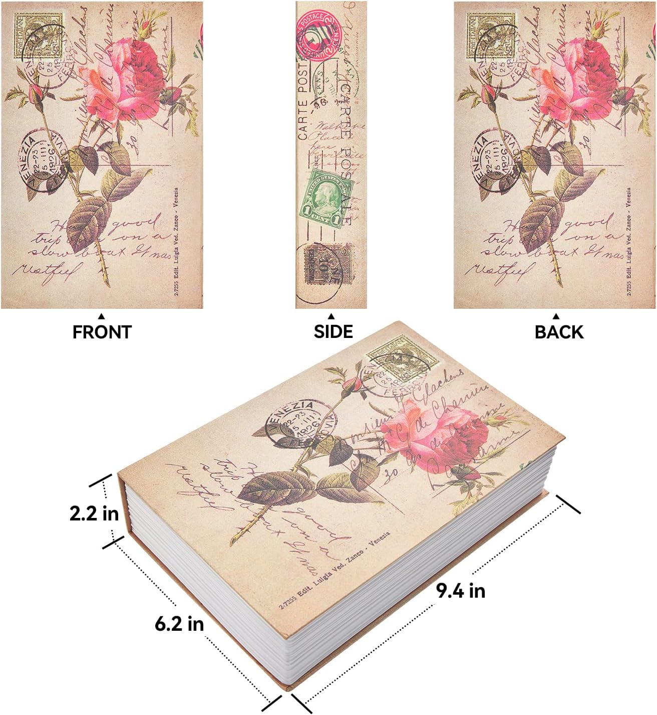 Caja fuerte con cerradura para libros, color rosa caja secreta Ohuhu con...