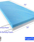 FoamTouch Colchón litera de 3 pulgadas de alto x 32 pulgadas de ancho x 75...
